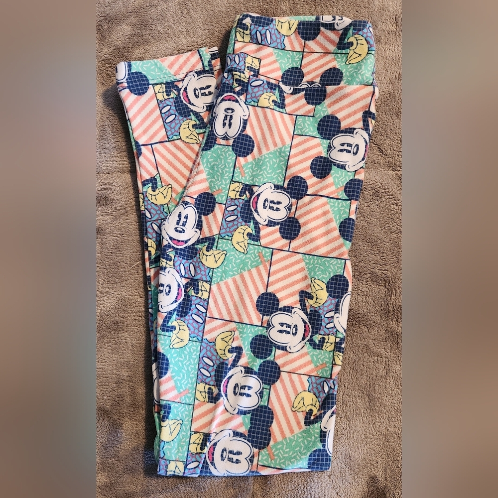 Colorful Mickey Mouse Patterned Leggings